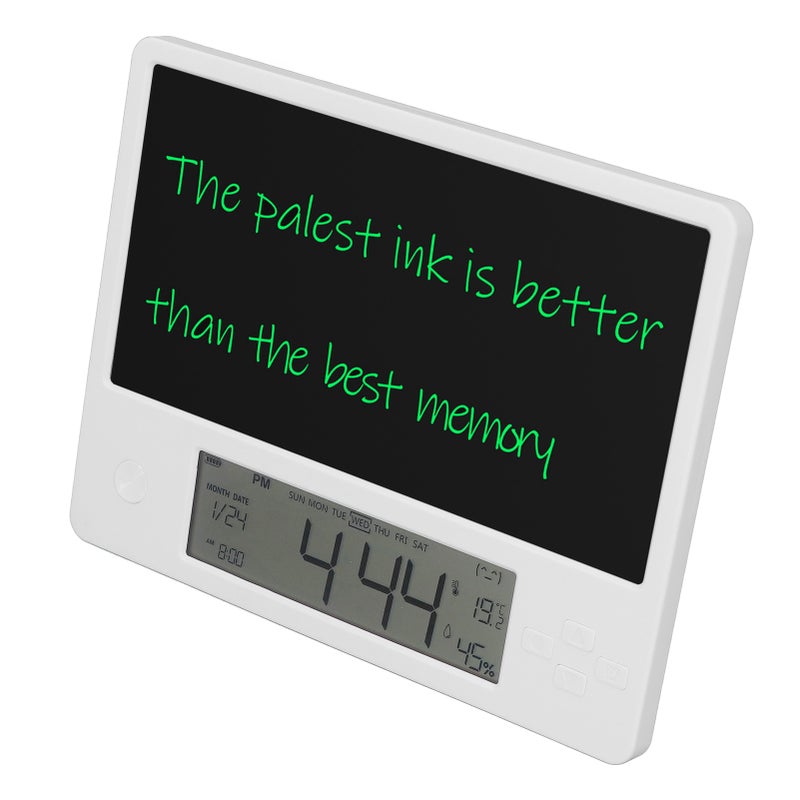 LCD Writing Board 10-Inch HD LCD Screen Multifunctional LCD Electronic Calendar - 200mAh Long-Lasting Battery Electronic Clock Writing Pad for Home Office Travel - Image 5