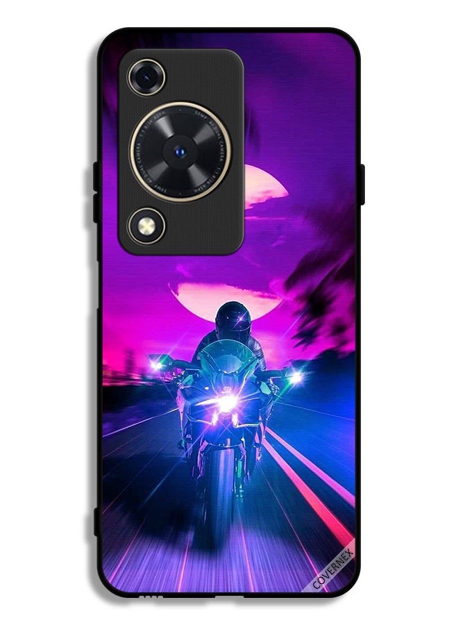 Covernex Huawei Nova Y72S Protective Case Cover Man On Bike Wallpaper
