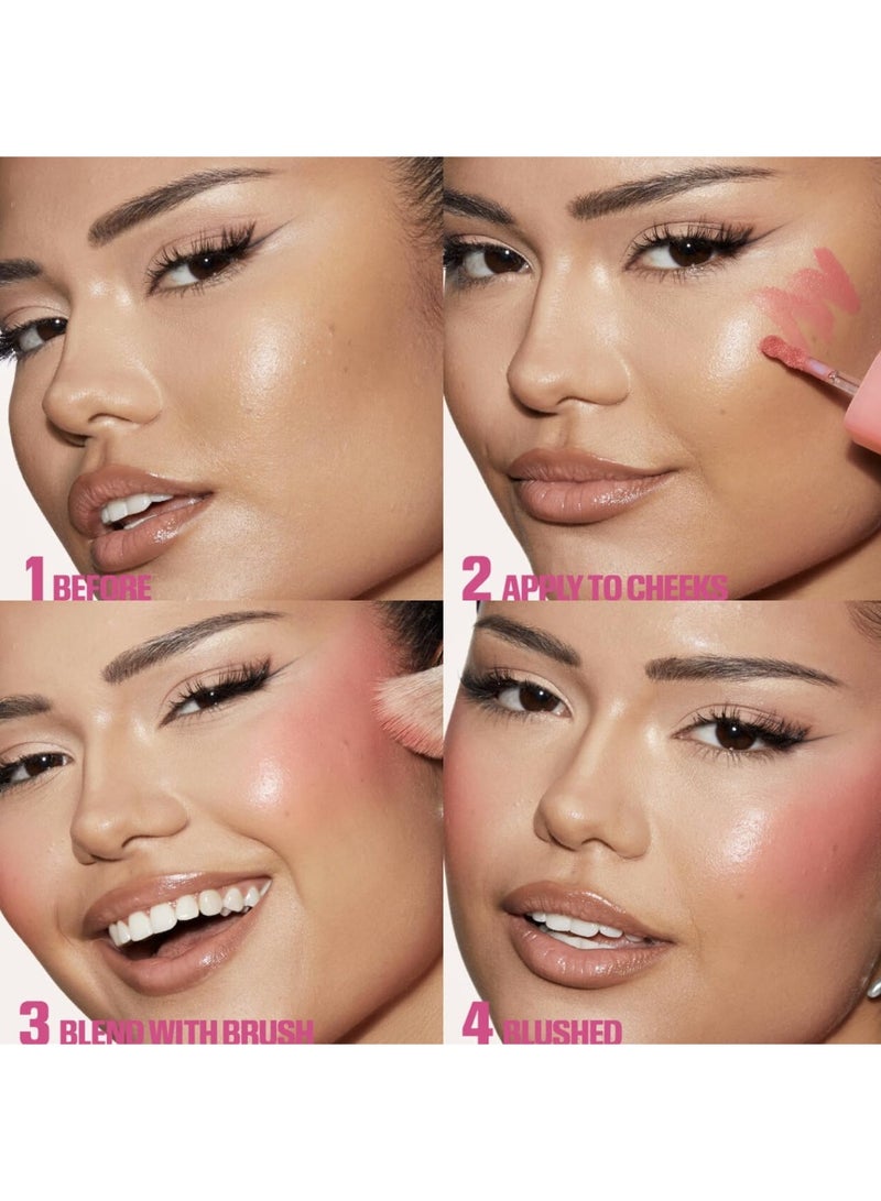 HUDA BB Huda Beauty Blush Filter Liquid Blush, Sunset Lychee, 4.5ml - Image 4