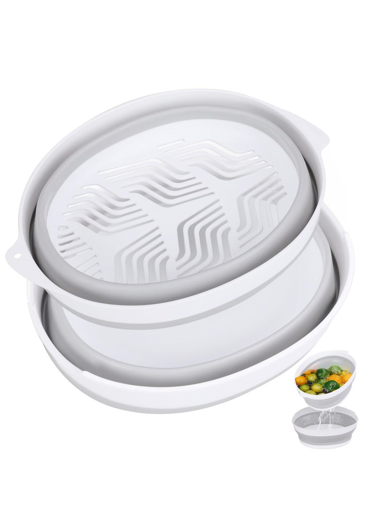 مصفي قابل للطي 2 في 1 محمول للفواكه والخضروات، مثالي للمطبخ، وRV، والمساحات الصغيرة - Image 1