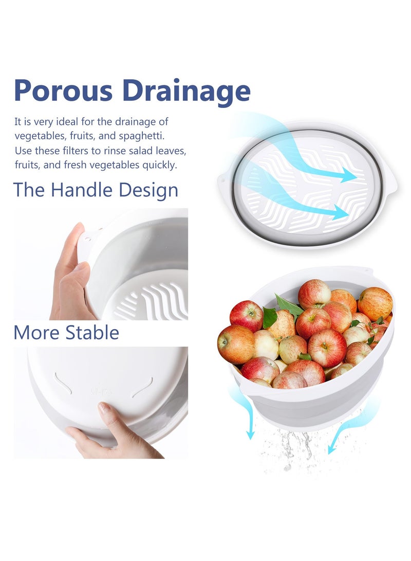مصفي قابل للطي 2 في 1 محمول للفواكه والخضروات، مثالي للمطبخ، وRV، والمساحات الصغيرة - Image 4