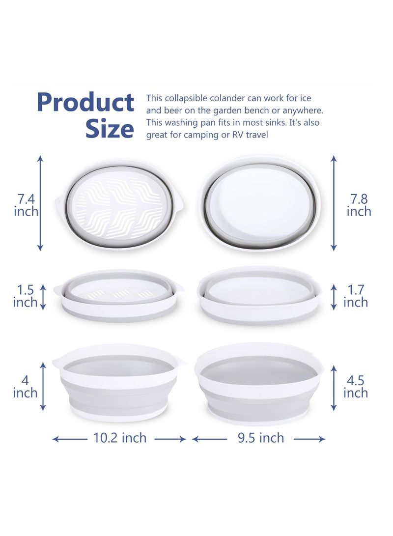 مصفي قابل للطي 2 في 1 محمول للفواكه والخضروات، مثالي للمطبخ، وRV، والمساحات الصغيرة - Image 2
