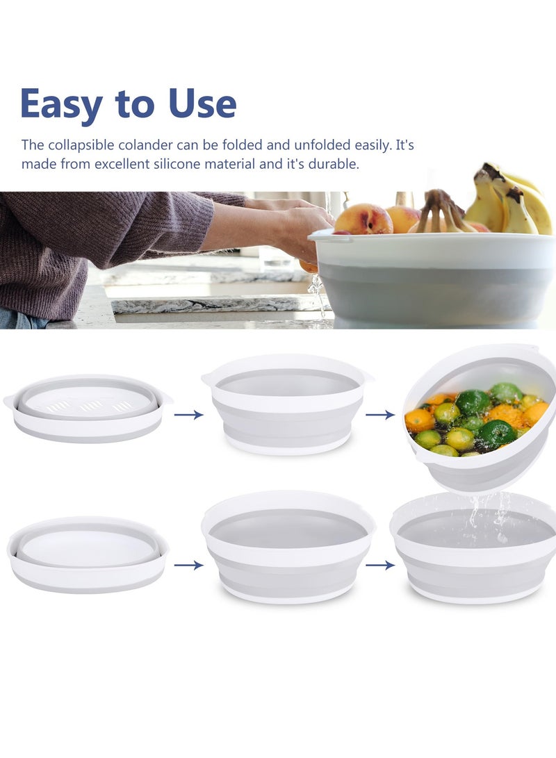 مصفي قابل للطي 2 في 1 محمول للفواكه والخضروات، مثالي للمطبخ، وRV، والمساحات الصغيرة - Image 3