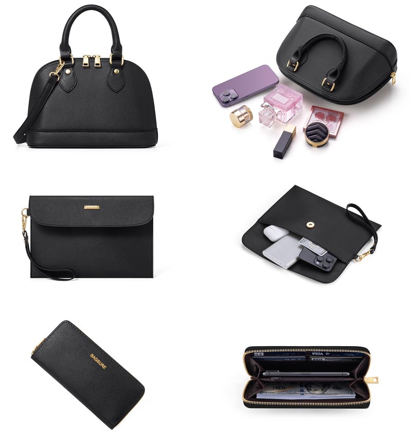 Bagsure 4PCS Women Fashion Handbags Purses Wallet Shoulder Bags Casual Tote Bag Crossbody Bags, Handbag Set Gift for Ladies Girls, Satchel Purse Set for Women - Image 5