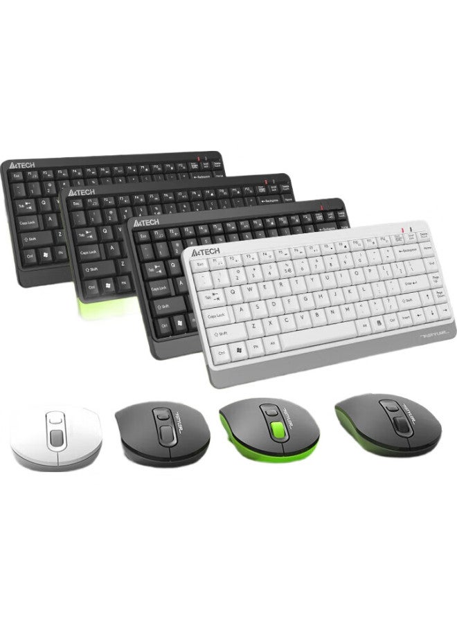 A4TECH A4Tech Fg1120 Fei Shidai Wireless Keyboard And Mouse Set, Portable Laptop Home Office Typing Dedicated Compact Keyboard And Mouse Set, Fluorescent Green - Image 3