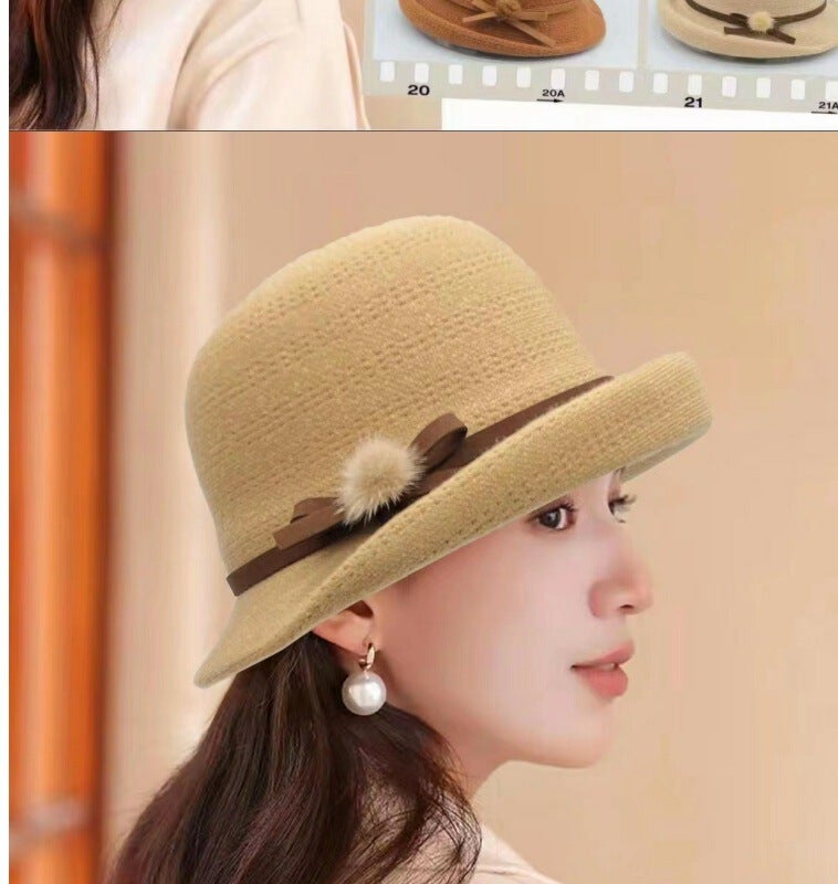 Knit Beanie Hat Women Casual Solid Color Winter Slouchy Hat - Image 4
