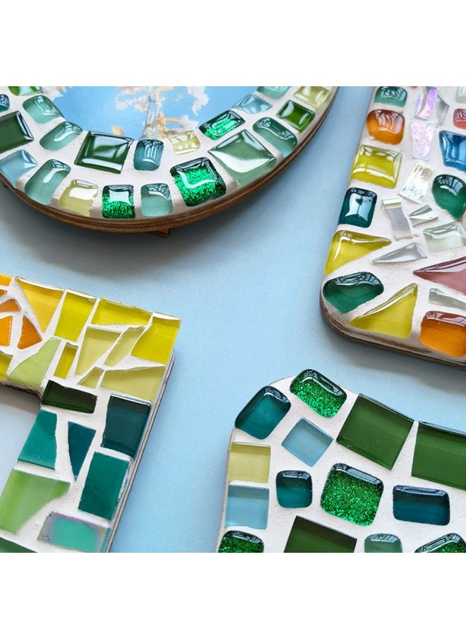 Handmade Photo Frame Material Bag Diy Creative Children's Live Activity Mosaic Puzzle Sticker Photo Frame 5 Inch 6 Inch 7-Color:Colorful Special Shapes [ 6inch Clay Models]  - Image 5