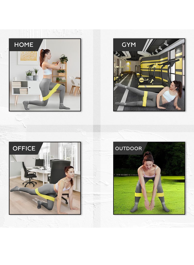Bernessi 5pcs 10-75lbs Fabric Resistance Band Set for Working Out Women & Man, Elastic Anti-Slip Booty & Legs Exercise Band Different Strength for Training Fitness Exercises Home Workouts Gym Yoga  - Image 5