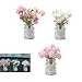 Hugwits 3 PCS Mini Flower Car Dashboard Decor Cute Artificial Flower Vase Automotive Interior Dashboard Ornaments Universal for Most Cars - Image 2