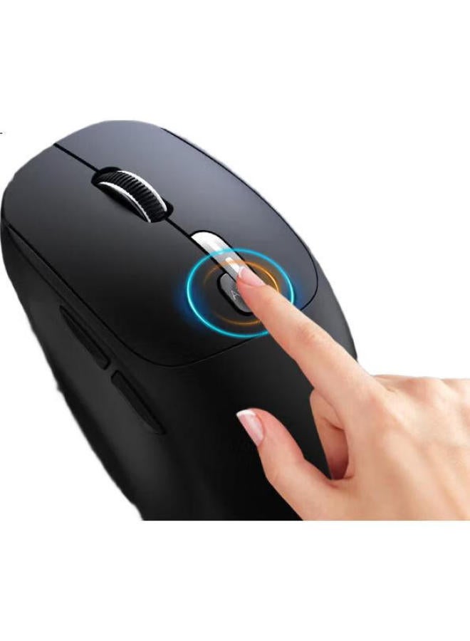 D.Rob Smart Ai Mouse, Wireless Bluetooth Office Mouse, Ergonomic Three-Mode Rechargeable Silent Mouse (With Deepseek), Black D6 - Image 2