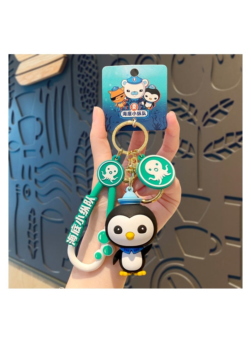 Doctor Pi's Underwater Team Pendant Car Keychain Children's Toy Keychain Bag Accessories