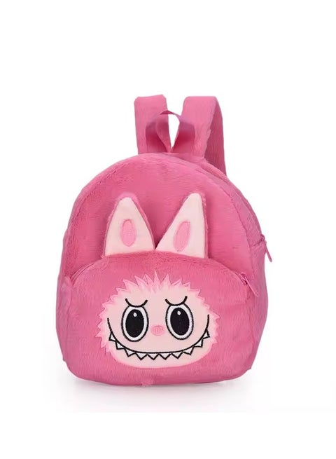 Adorable Labubu Macaron Monster Plush Backpack for Kids – Cute Cartoon 3D Kawaii Toddler Backpack, Soft & Lightweight School Bag for Boys & Girls, Adjustable Strap, Eco-Friendly Gift for Nursery, Travel & Playdates