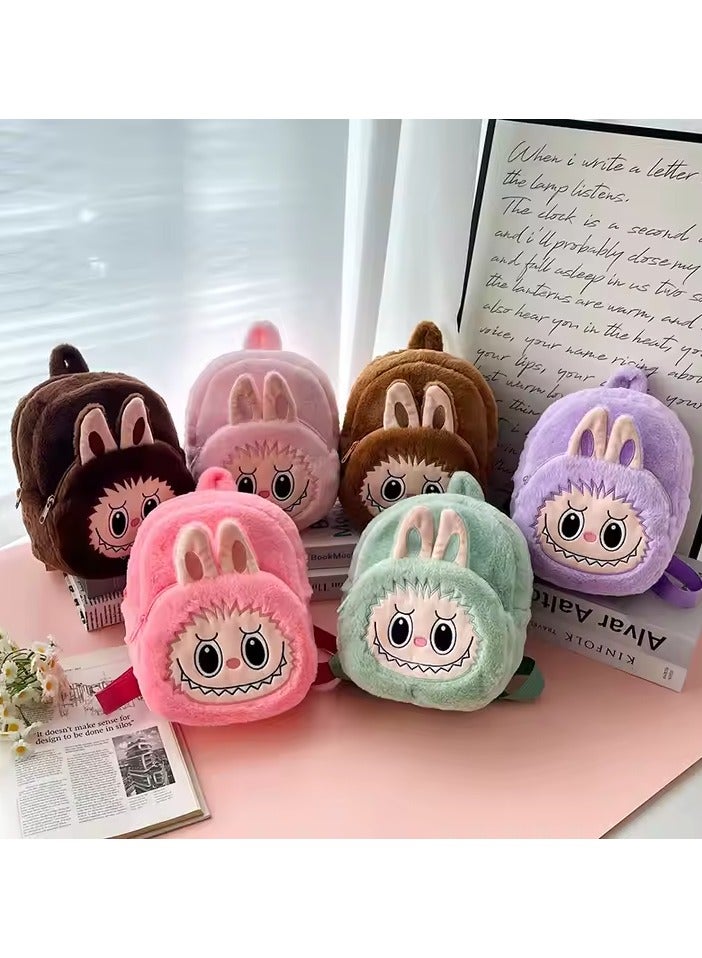 حقيبة ظهر للأطفال من لابوبو (وحش الماكرون) - حقيبة ظهر ناعمة ومبطنة بتصميم كرتوني ثلاثي الأبعاد، خفيفة الوزن ومريحة، مثالية للمدرسة والحضانة والسفر، هدية رائعة للأولاد والبنات - Image 4