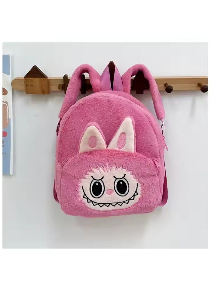 حقيبة ظهر للأطفال من لابوبو (وحش الماكرون) - حقيبة ظهر ناعمة ومبطنة بتصميم كرتوني ثلاثي الأبعاد، خفيفة الوزن ومريحة، مثالية للمدرسة والحضانة والسفر، هدية رائعة للأولاد والبنات - Image 3