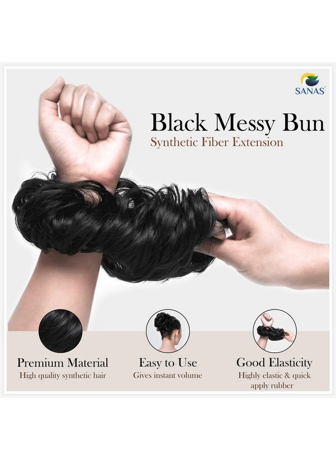 1 Pc Hair Accessories For Women Wedding Stylish Hair Extensions And Wigs Women'S And Girl'S Synthetic Hair Bun Extension Rubber Bands Extension, Add Volume To Hair Bun Juda Rubber Band 1Pc (Black) - pzsku/Z02E2FAC3E19B74B6743DZ/45/_/1735567140/afd0576b-0d7a-444d-bd54-6dc73745410e