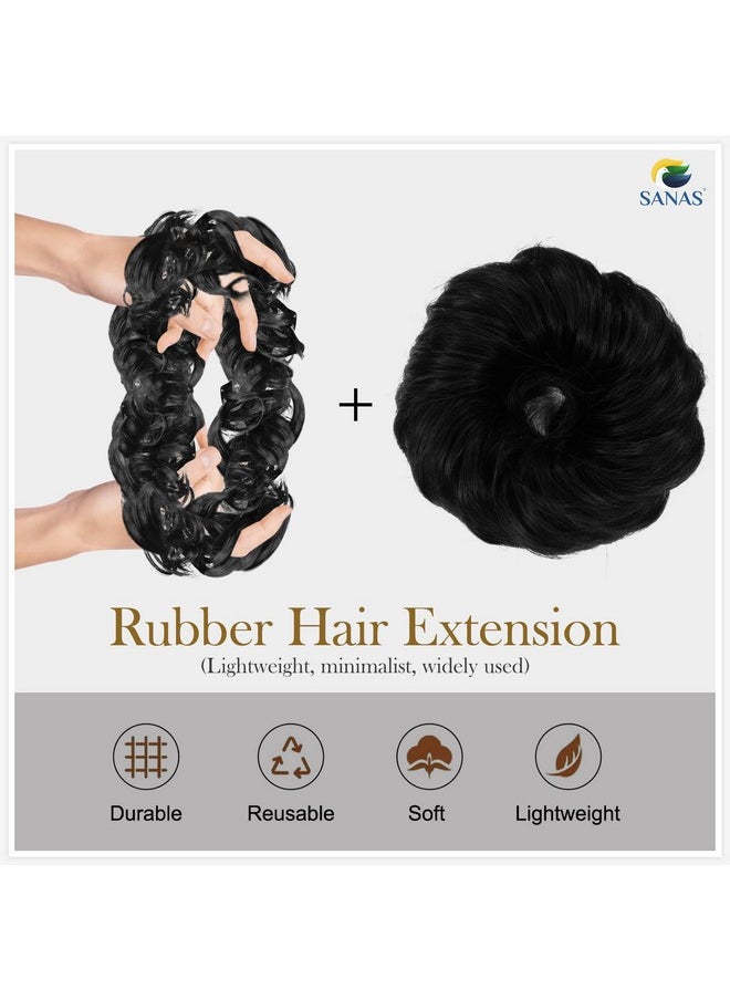 1 Pc Hair Accessories For Women Wedding Stylish Hair Extensions And Wigs Women'S And Girl'S Synthetic Hair Bun Extension Rubber Bands Extension, Add Volume To Hair Bun Juda Rubber Band 1Pc (Black) - pzsku/Z02E2FAC3E19B74B6743DZ/45/_/1735567275/8ed76e52-9617-4b86-ba4a-803c7631f24c