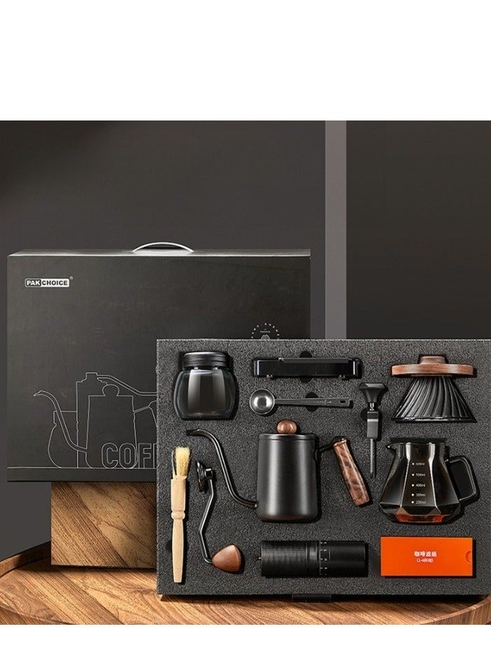 V60 Pour Over Coffee Set, 10 in 1 Drip Coffee Maker Set, Hand Brewing Coffee Accessories Kit Professional Coffee Machine  - Image 1