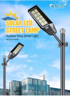 Vmax 400W Solar LED Street Light Outdoor Black | Remote Control | Wide Angle Radar Sensor | 6500K Bright White Dusk to Dawn Light | 13500MAh Battery | IP65 Waterproof | Street, Yard, Parking Lot  - Image 2