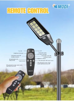 Vmax 400W Solar LED Street Light Outdoor Black | Remote Control | Wide Angle Radar Sensor | 6500K Bright White Dusk to Dawn Light | 13500MAh Battery | IP65 Waterproof | Street, Yard, Parking Lot  - Image 3