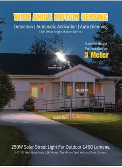 Vmax 400W Solar LED Street Light Outdoor Black | Remote Control | Wide Angle Radar Sensor | 6500K Bright White Dusk to Dawn Light | 13500MAh Battery | IP65 Waterproof | Street, Yard, Parking Lot  - Image 5