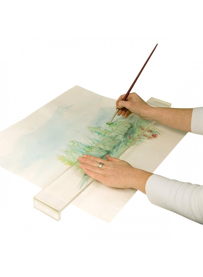 Creative Mark Artist Leaning Bridge Hand and Wrist Leaning Bridge Acrylic Used For Steady Hand Painting, Drawing & Sketching, Transparent, 24 Inch - Image 4