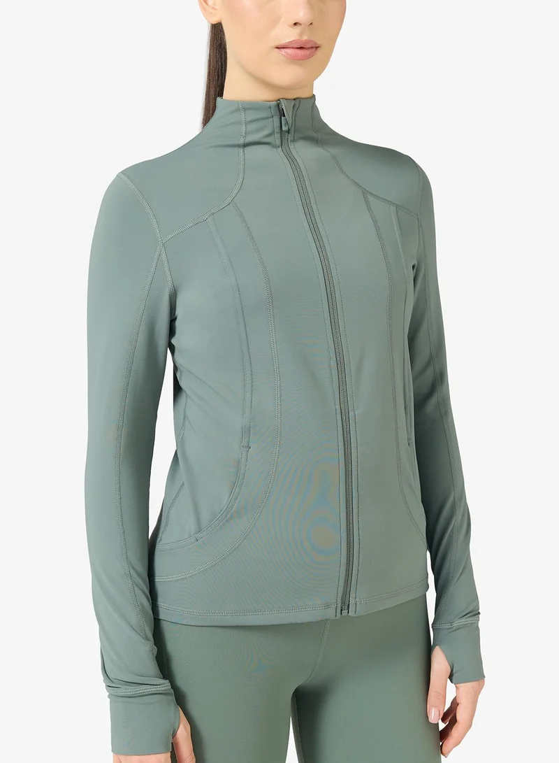 Sun and Sand Sports Green Women's Training Jacket for Women | Best Price UAE