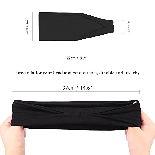 DRESHOW Yoga Sports Headbands for Women Elastic Non-Slip Headbands Workout Running Hair Bands 6 Pack - Image 3