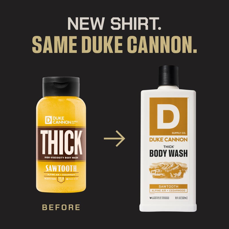 Duke Cannon Supply Co. Duke Cannon THICK Body Wash for Men â€“ Sawtooth Alpine Air & Cedarwood Scent, 3X Thicker Formula, Mineral-Enriched Exfoliation, Sulfate & Paraben Free, 18 oz (Pack of 3) - Image 2