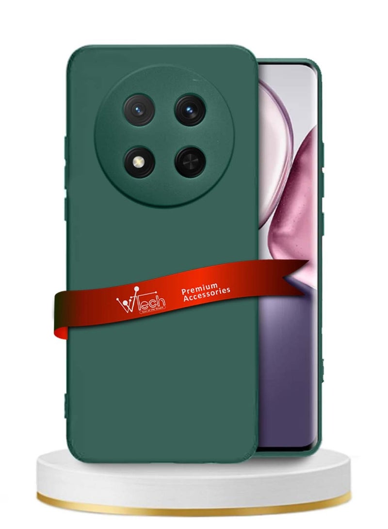 Wtech Honor X9c 5G 2024 / Honor Magic7 Lite 5G 2025 Premium Liquid Silicone Case Cover - Dark Green - Image 1
