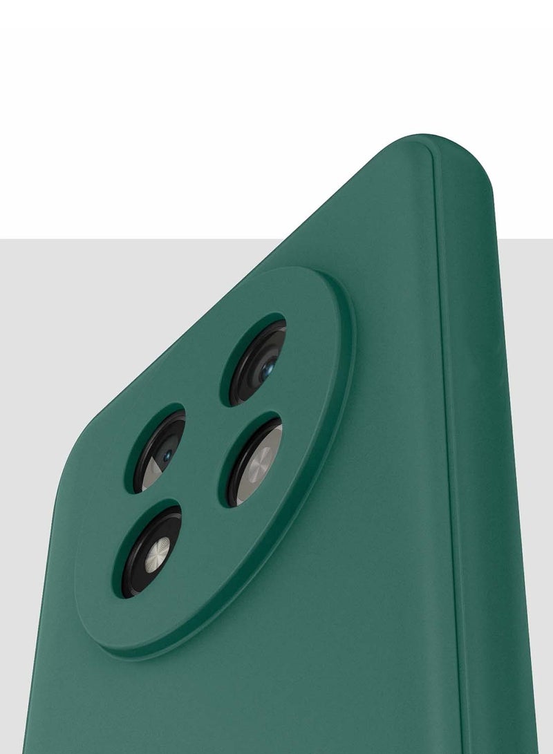 Wtech Honor X9c 5G 2024 / Honor Magic7 Lite 5G 2025 Premium Liquid Silicone Case Cover - Dark Green - Image 2
