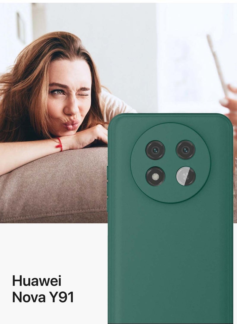 Wtech Honor X9c 5G 2024 / Honor Magic7 Lite 5G 2025 Premium Liquid Silicone Case Cover - Dark Green - Image 5