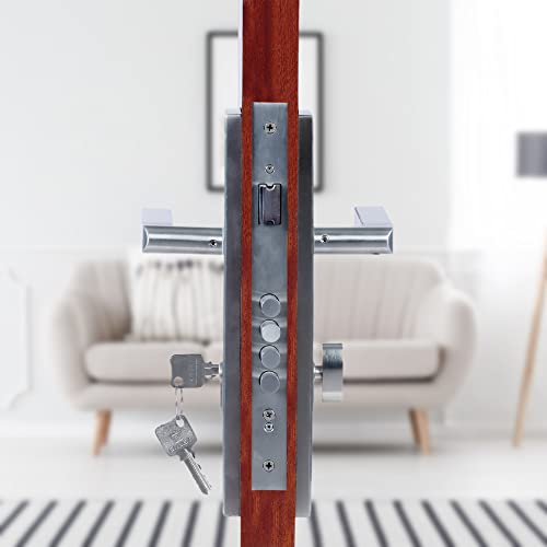 Crust INOX Premium 10" Cy Plate Mortise Door Lock Handle Set/Mortise Lock with Brass Lock Body and One Side Key 60mm Brass Cylinder Set with 3 Brass Computer Keys - Image 3