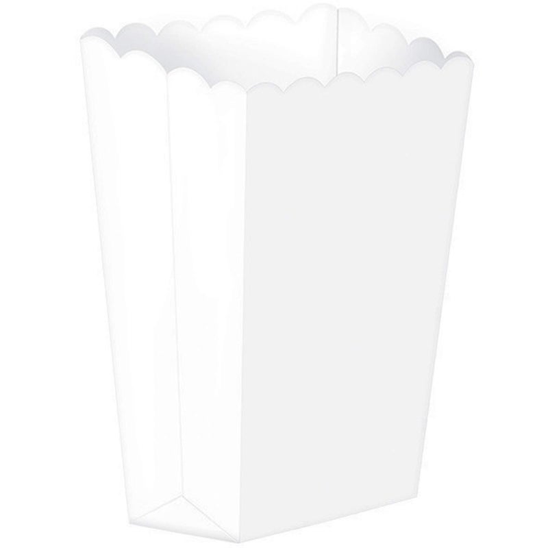 Amscan Adorable White Small Scalloped Popcorn Box - 5.25" x 3.75" (5 Pieces) - Ideal for Birthday, Party Favors, Celebrations & More - Image 3