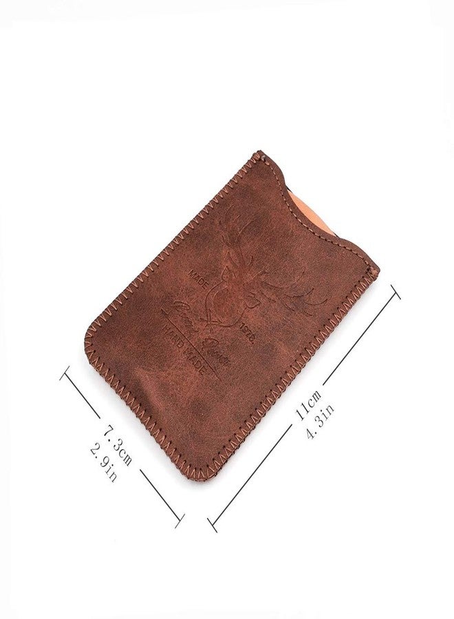 Menesia Wooden Beard Comb, 3 Pieces & Durable Cases for Men, Beard & Mustaches, Fine & Coarse Teeth, Brown Deer Design - Image 4