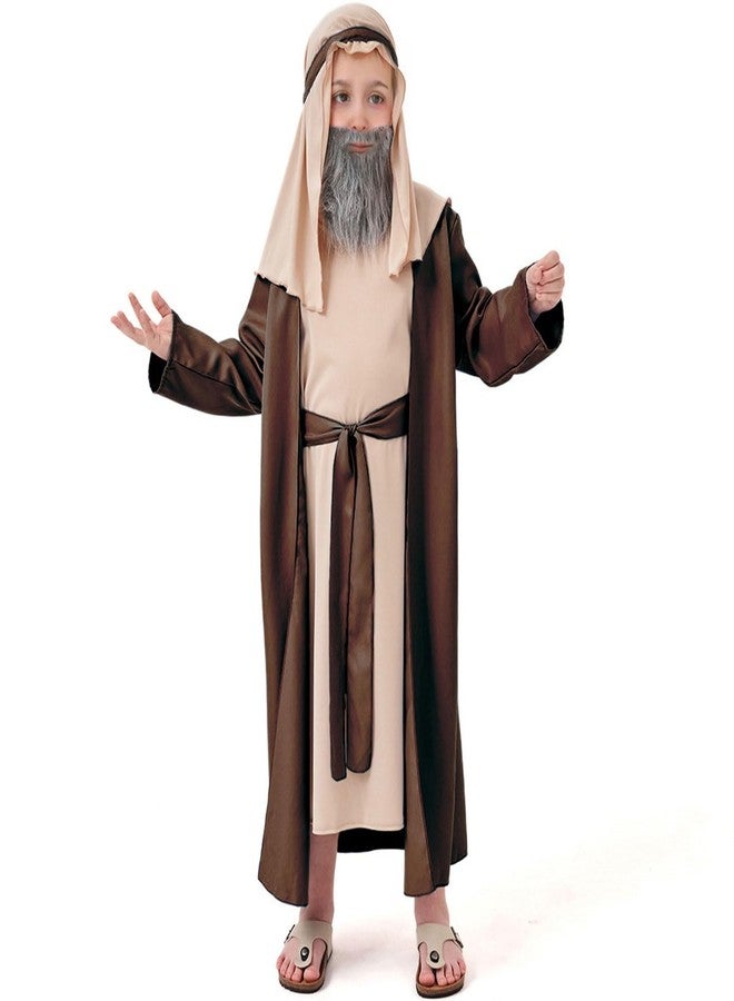 DFZ Jesus Costume for Kids 6-12 Years Boys Biblical Shepherd Costume Outfit Halloween & Christmas Nativity Play Robe - Image 4
