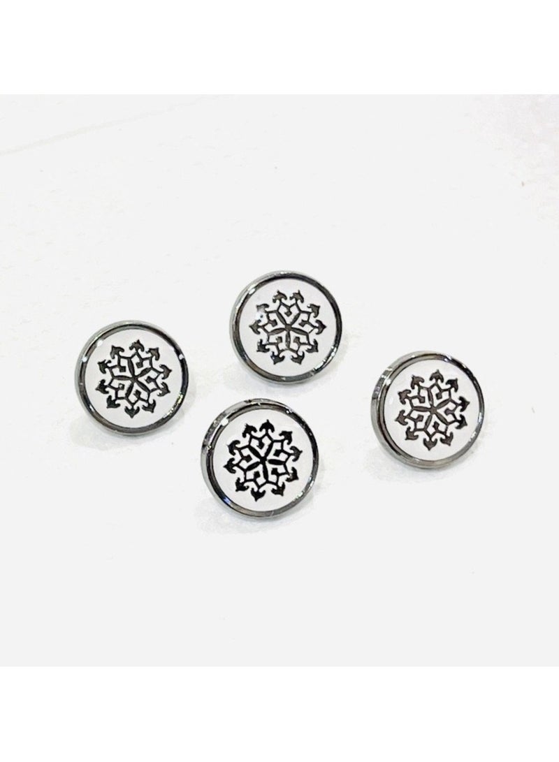 Abrar 8 Set Metal Snap Buttons For Men Saudi Thobe Size 12mm - Image 1