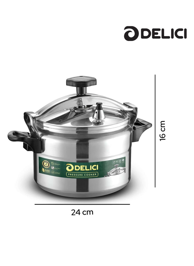 DELICI - 7L Aluminium Pressure Cooker (DPC 7A) - Fast, Efficient, and Safe Cooking with Durable Body, Safety Locking Mechanism, Arabic cooker - Image 1