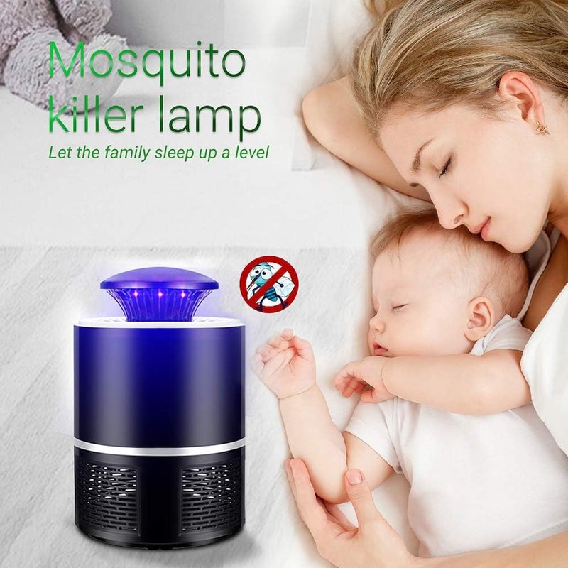Suzicca Household Mosquito Killer Lamp Inhalation Mosquito Trap Lamp Electric Insect Flies Zapper LED Trap Lamp Strong Suction Fan USB Powered - Image 4