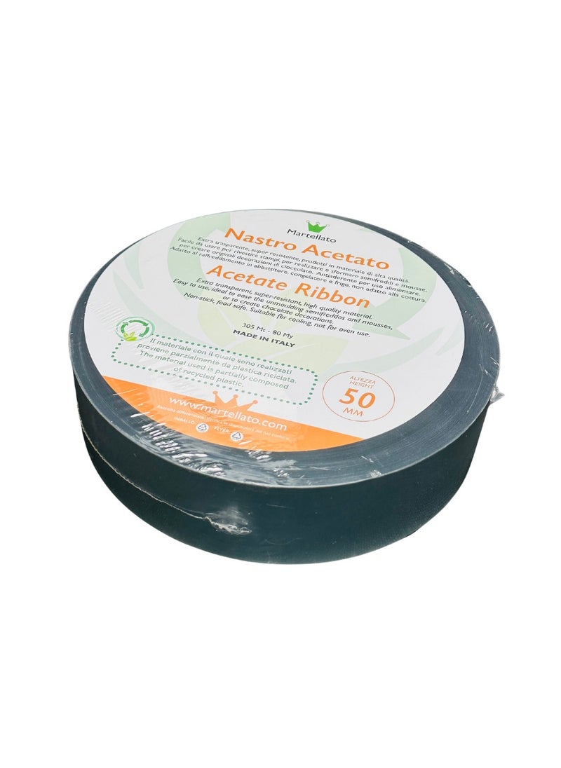 YASHTECH Acetate Pastry Ribbon, Extra Transparent, High-Quality, Cake Decorating Collars, H 50mm, 305m long, 1 Piece - YASHTECH  - Image 1