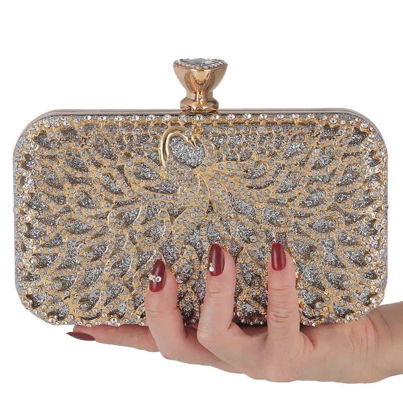 Warm Bella Diamond-Encrusted Evening Bag Women'S Handbag Small Square Bag Banquet Clutch Bag Dress Evening Bag - Image 5