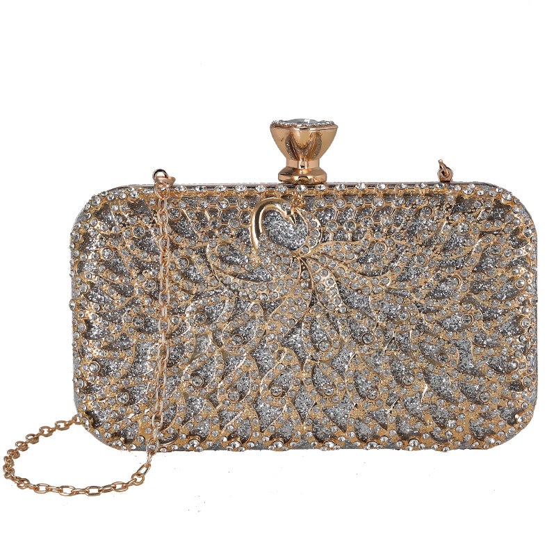 Warm Bella Diamond-Encrusted Evening Bag Women'S Handbag Small Square Bag Banquet Clutch Bag Dress Evening Bag - Image 1