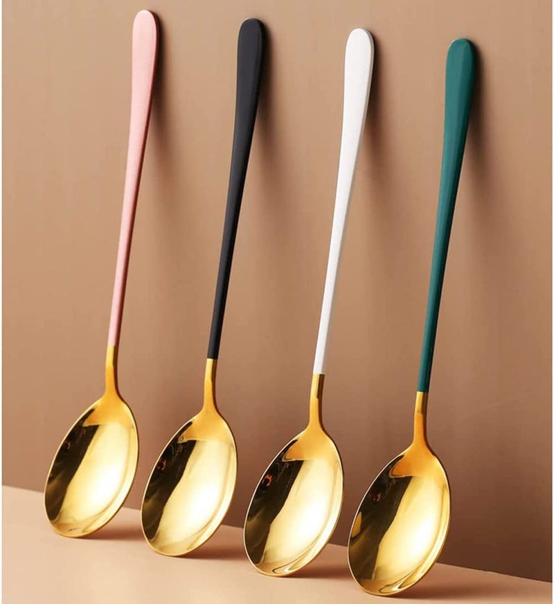 Trifecta Dinner Spoons Set Food Grade Stainless Steel Spoons for Home, Kitchen or Restaurant - Mirror Polished Soup Spoons Dinner Spoon Table Spoon, Spoons Silverware(Random, Set of 4) - Image 3