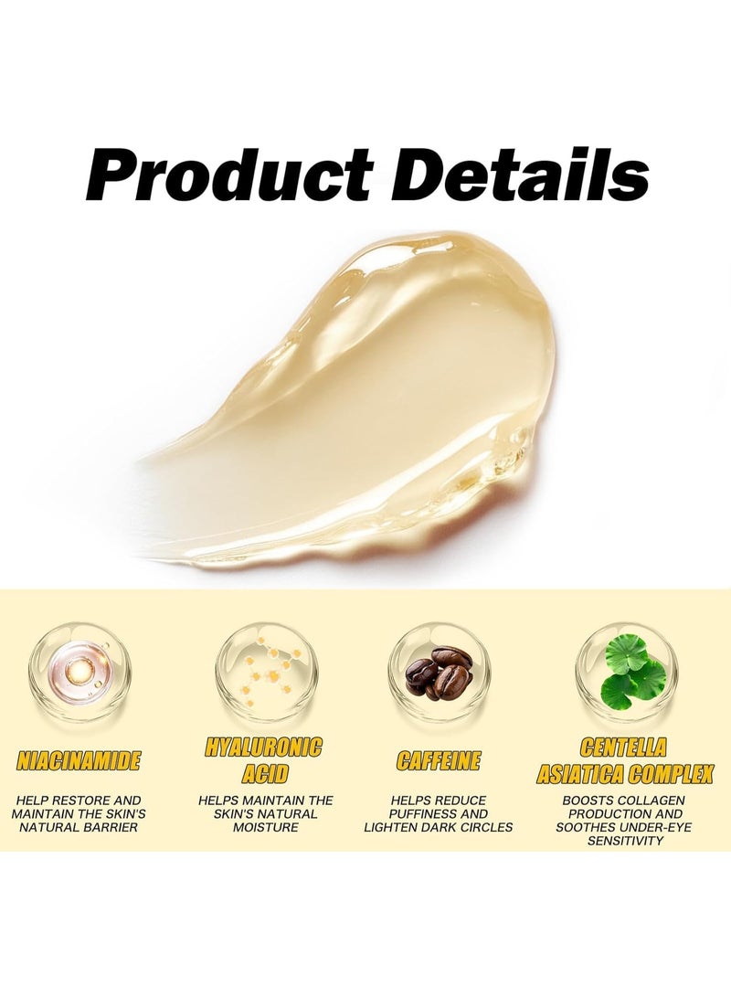 W3W Instant Eye Tightener Cream | Reduces the Appearance of Under-Eye Bags, Puffiness, Dark Circles & Fine Lines | Lightweight, Non-Greasy & No White Cast | Smooth Application & Makeup-Friendly - Image 4