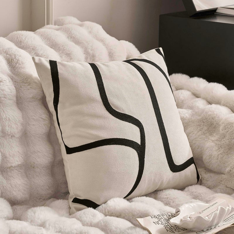 DOKOT Modern Abstract Decorative Throw Pillow Cover 18x18 inch Square Cushion Case for Home Couch Sofa - Image 2