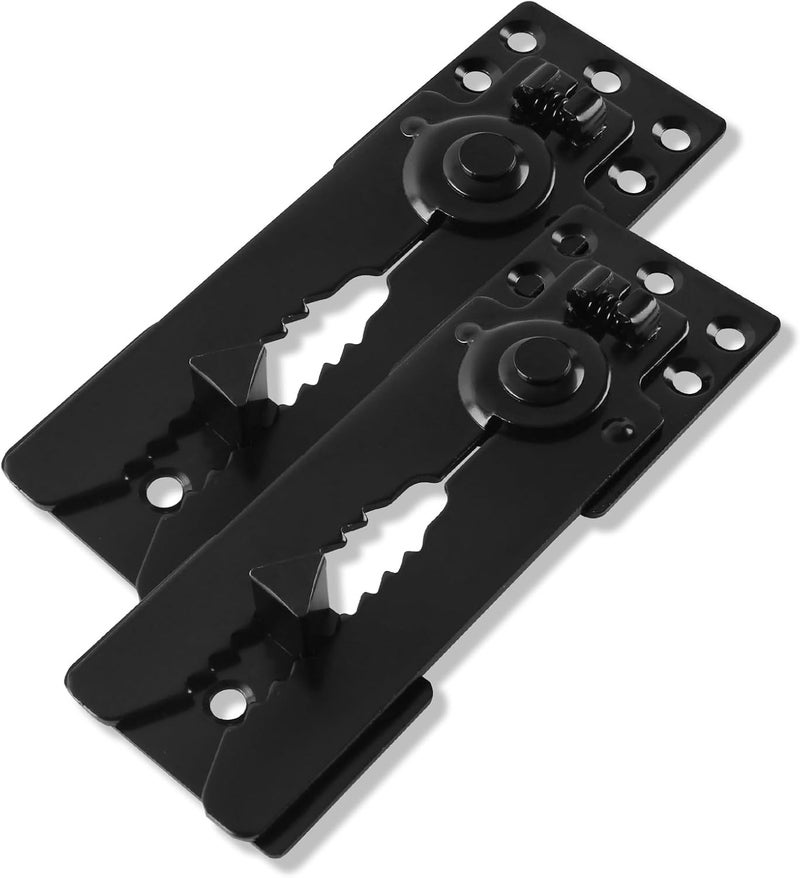 HOWDIA Black Sectional Connectors Couch Connectors with Screws Heavy-Duty Couch Connector for Sliding Sofas, Keep Your Sectional Sofa Together, Easy Installation 2 Pack - Image 1