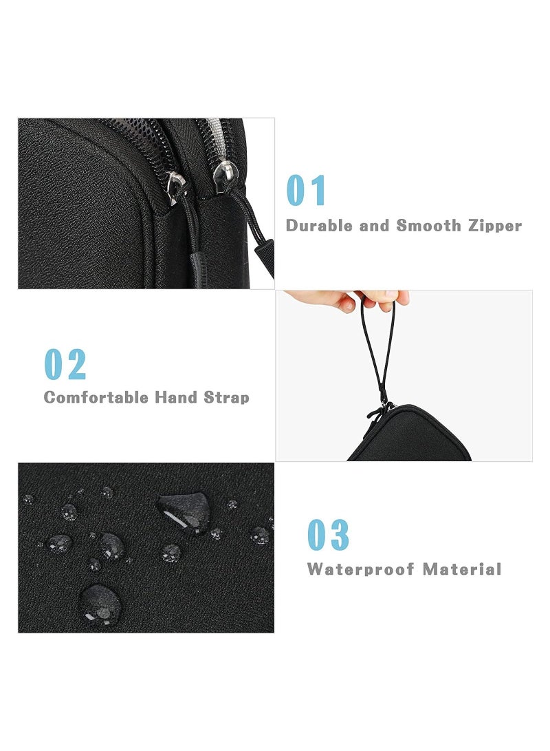 إيفرين جهاز تنظيم إلكتروني محمول حقيبة مقاومة للماء مزدوجة الطبقة كابل السفر والملحقات حقيبة تخزين للكبلات شاحن الهاتف سماعات الأذن أسود - Image 4