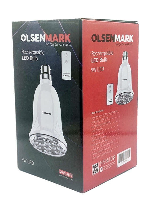 Olsenmark OMK RECHRG LED BULB 9W OMESL2838  - Image 1