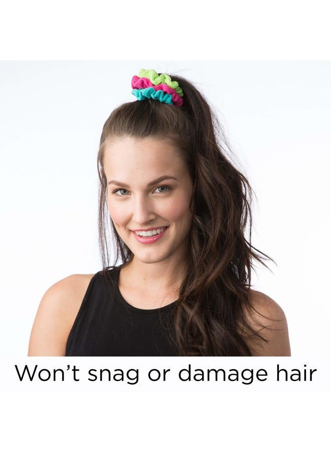 Goody Goody Ouchless Jersey Scrunchies - 8 Ct, Assorted Neon Rainbow Tones, Damage-Free, Dentless & Secure Hold Hair Ties, Gentle Hair Accessories for Women & Men, All Day Comfort, All Hair Types - Image 5