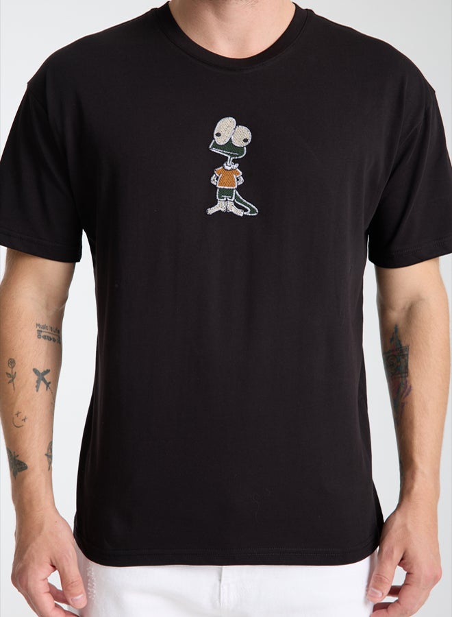 trendyol Men's Black T-shirt - Image 4
