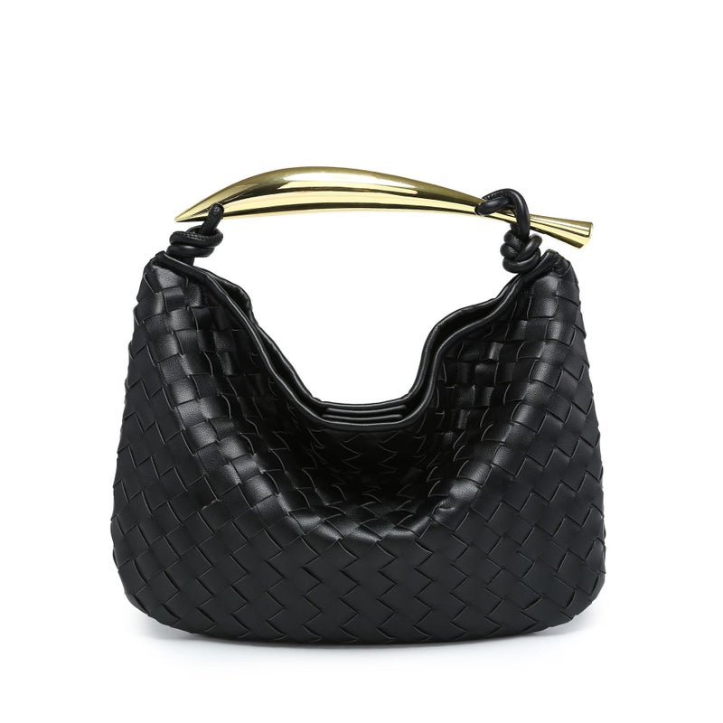 Sardine Woven Bag Retro Metal Handbag Elegant Cloud Dumpling Bag - Image 2
